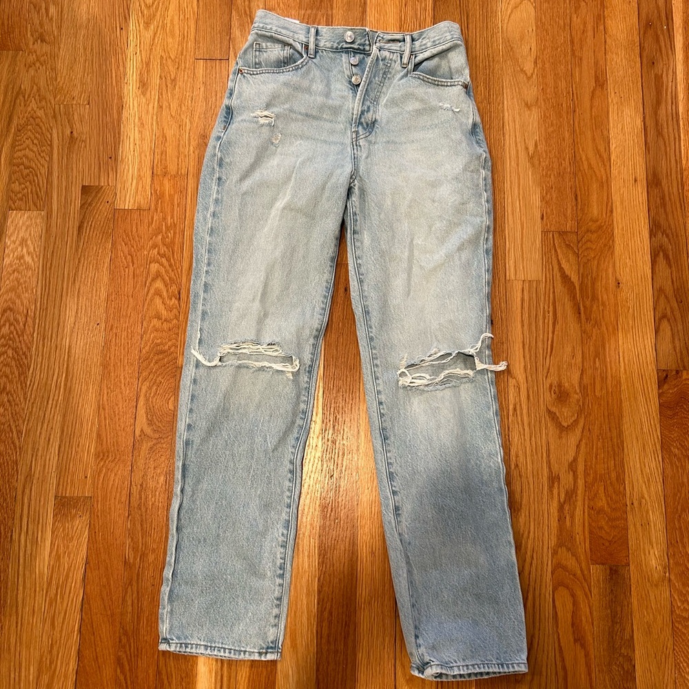 Light Blue Distressed Women's Jeans
